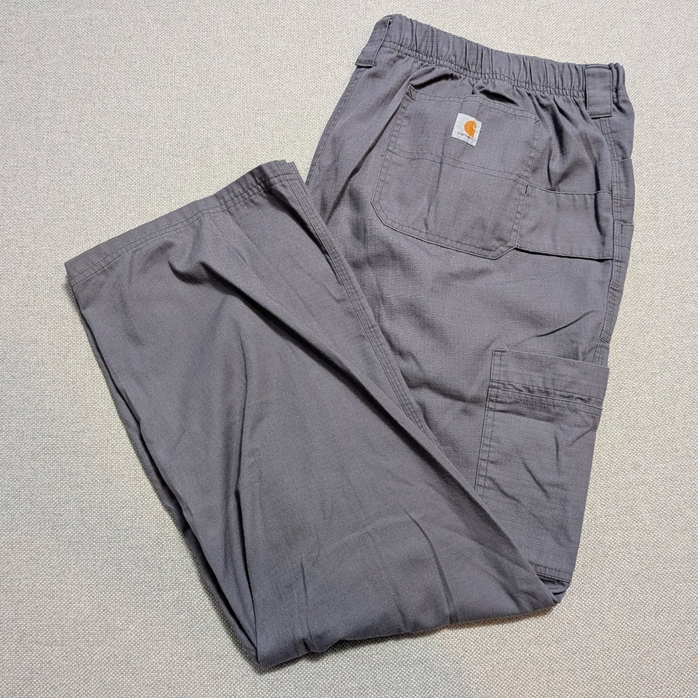 Carhartt Mens Pants C54108 gray 44x32 Ripstop Relaxed Casual Workwear Regular